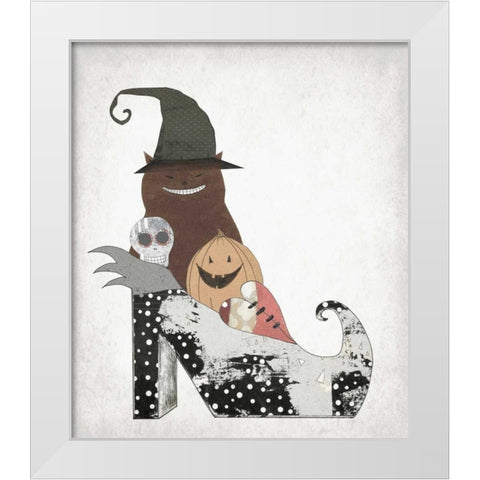 Whole Gang in a Shoe White Modern Wood Framed Art Print by Ogren, Sarah