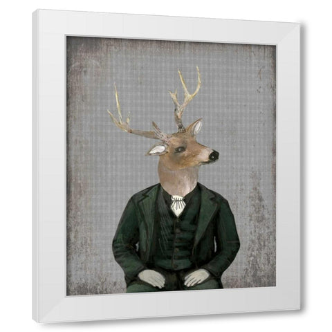 Mr. White Tall White Modern Wood Framed Art Print by Ogren, Sarah