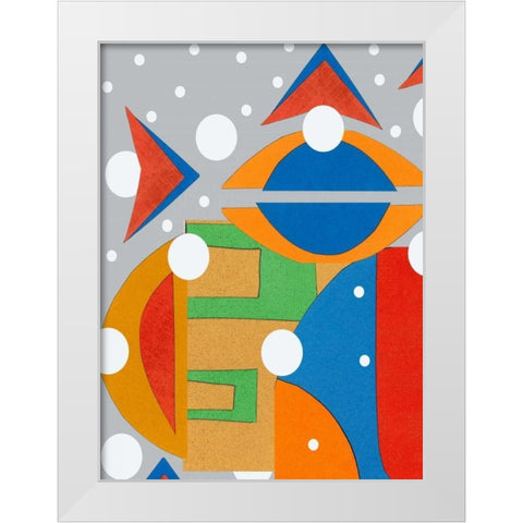 Moad Abstract I White Modern Wood Framed Art Print by Ogren, Sarah