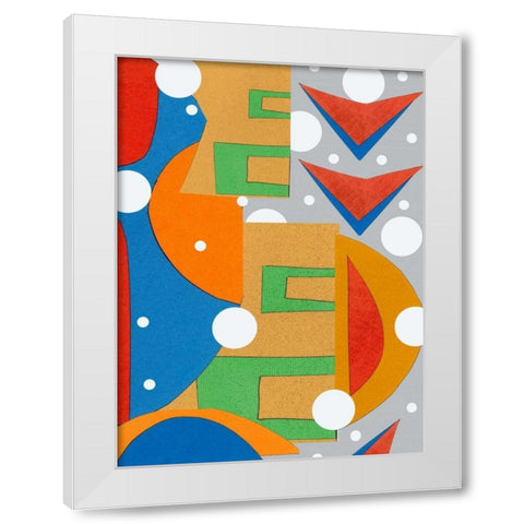 Moad Abstract III White Modern Wood Framed Art Print by Ogren, Sarah