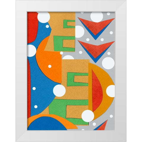Moad Abstract III White Modern Wood Framed Art Print by Ogren, Sarah