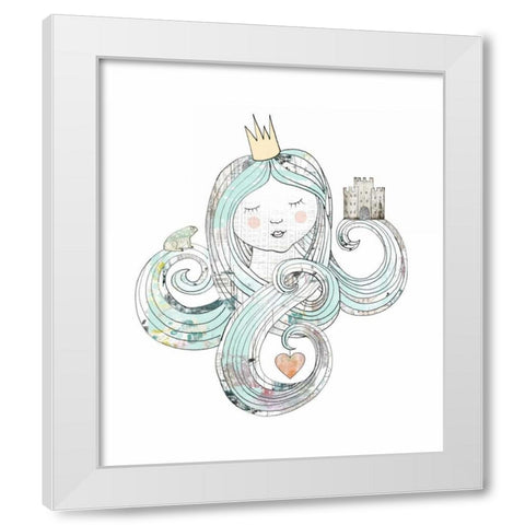 Princess White Modern Wood Framed Art Print by Ogren, Sarah