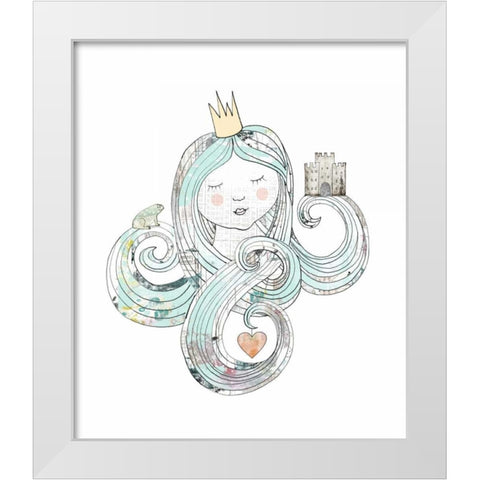 Princess White Modern Wood Framed Art Print by Ogren, Sarah