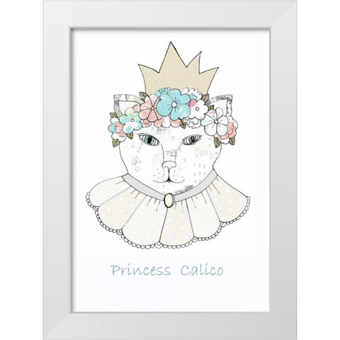 Princess Calico White Modern Wood Framed Art Print by Ogren, Sarah
