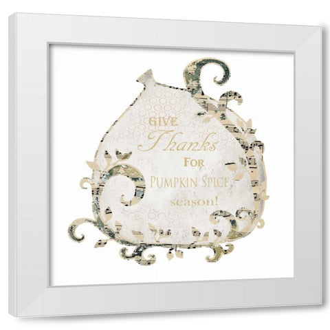 Pumpkin Spice White Modern Wood Framed Art Print by Ogren, Sarah