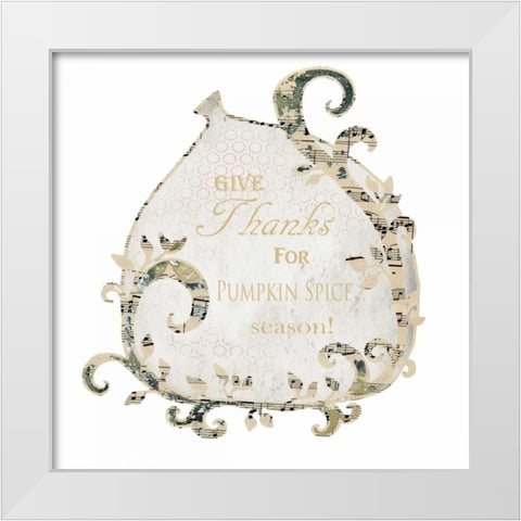 Pumpkin Spice White Modern Wood Framed Art Print by Ogren, Sarah