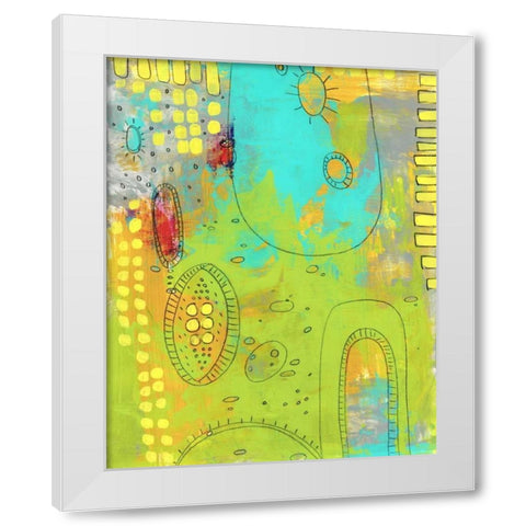 Green Monster White Modern Wood Framed Art Print by Ogren, Sarah