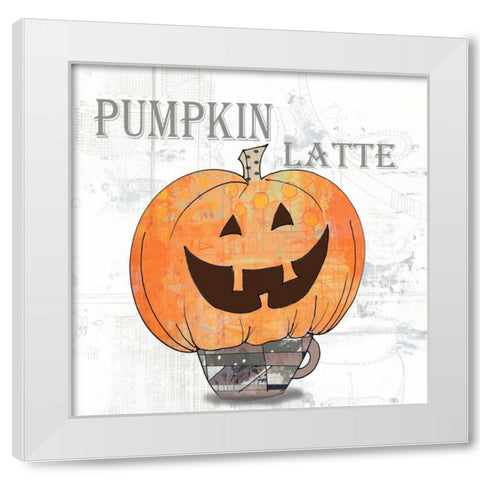 Pumpkin Latte White Modern Wood Framed Art Print by Ogren, Sarah