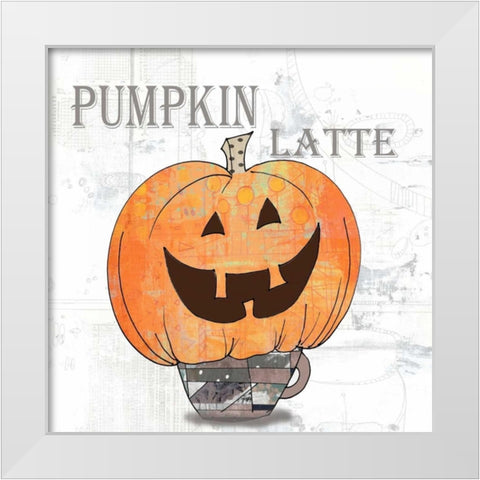 Pumpkin Latte White Modern Wood Framed Art Print by Ogren, Sarah