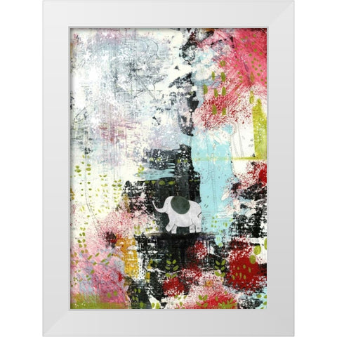 Dont Worry About the Green Eyed Monster White Modern Wood Framed Art Print by Ogren, Sarah