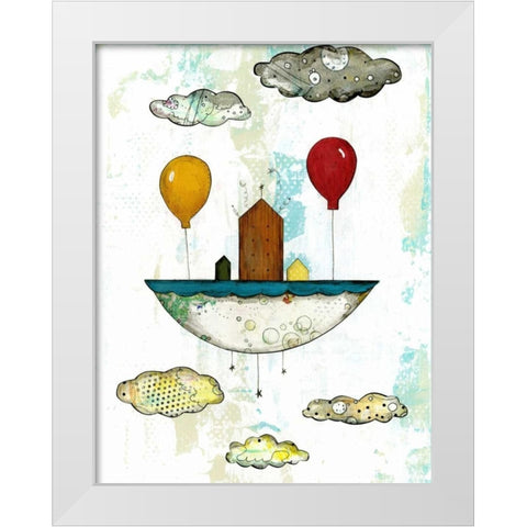 Learn to Go with the Flow White Modern Wood Framed Art Print by Ogren, Sarah