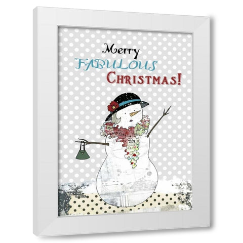 Fabulous Snow Lady White Modern Wood Framed Art Print by Ogren, Sarah