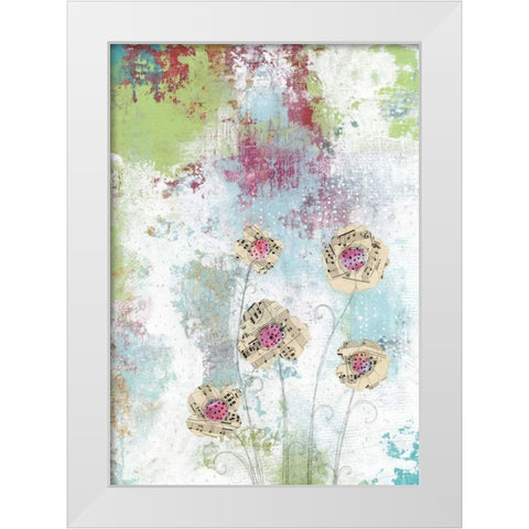 Natures Music White Modern Wood Framed Art Print by Ogren, Sarah