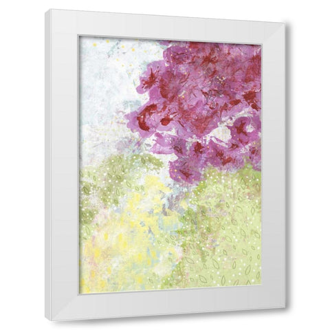 Floral Abstract White Modern Wood Framed Art Print by Ogren, Sarah