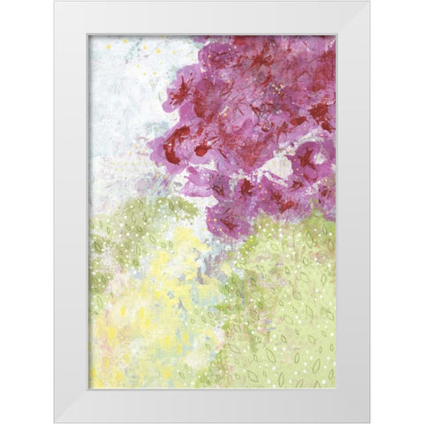 Floral Abstract White Modern Wood Framed Art Print by Ogren, Sarah