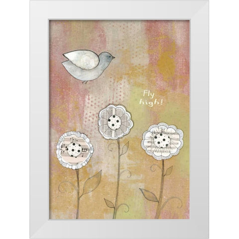 Fly High White Modern Wood Framed Art Print by Ogren, Sarah