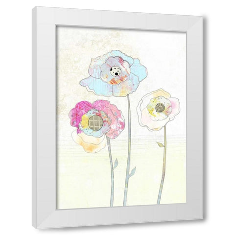 More Flowers White Modern Wood Framed Art Print by Ogren, Sarah