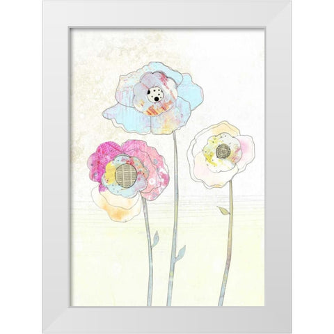 More Flowers White Modern Wood Framed Art Print by Ogren, Sarah