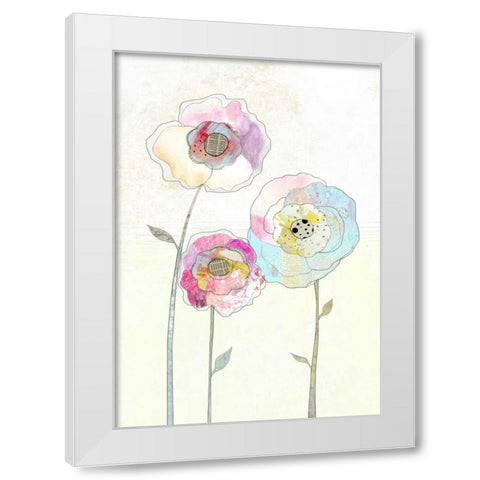 Flowers White Modern Wood Framed Art Print by Ogren, Sarah