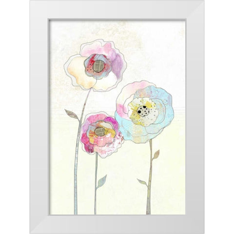Flowers White Modern Wood Framed Art Print by Ogren, Sarah