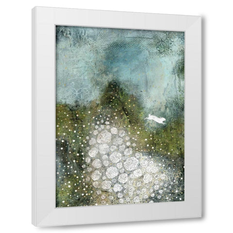 White Flowers White Modern Wood Framed Art Print by Ogren, Sarah