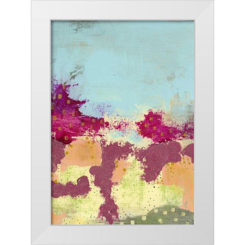Abstract Roses White Modern Wood Framed Art Print by Ogren, Sarah