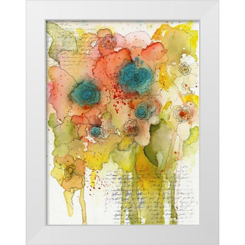 Floral Watercolor White Modern Wood Framed Art Print by Ogren, Sarah
