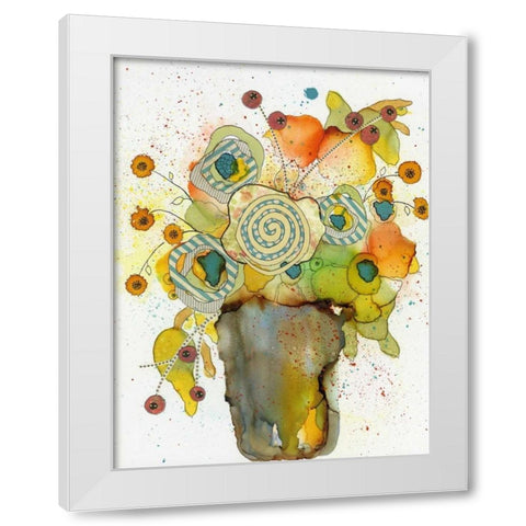 Floral Vase White Modern Wood Framed Art Print by Ogren, Sarah