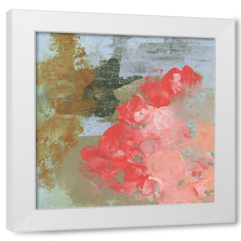 Pink Roses I White Modern Wood Framed Art Print by Ogren, Sarah