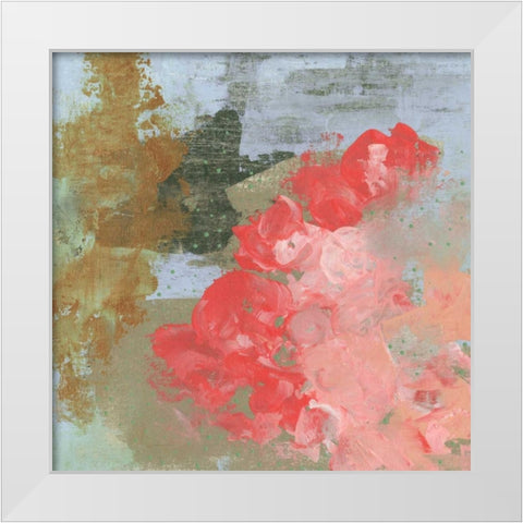 Pink Roses I White Modern Wood Framed Art Print by Ogren, Sarah