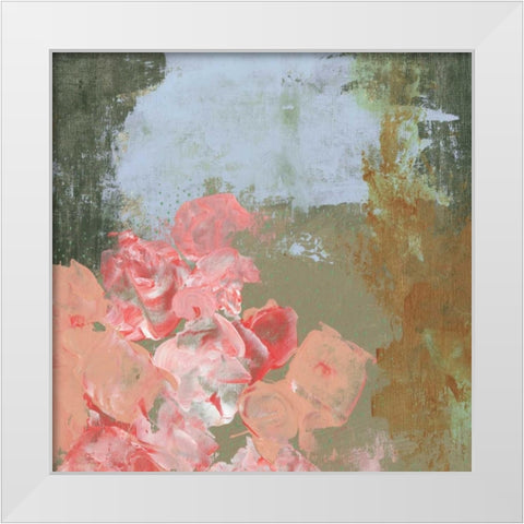 Pink Roses II White Modern Wood Framed Art Print by Ogren, Sarah