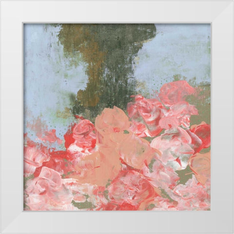 Pink Roses IV White Modern Wood Framed Art Print by Ogren, Sarah