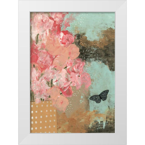 Dramatic Flowers White Modern Wood Framed Art Print by Ogren, Sarah