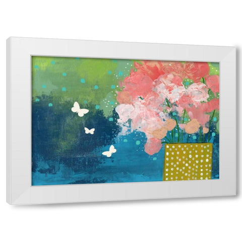 The Yellow Vase White Modern Wood Framed Art Print by Ogren, Sarah