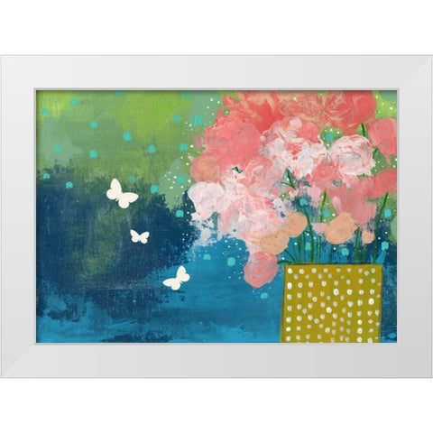 The Yellow Vase White Modern Wood Framed Art Print by Ogren, Sarah