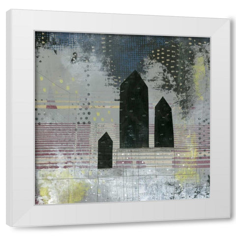 City Life White Modern Wood Framed Art Print by Ogren, Sarah