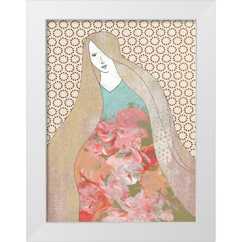 Rapunzel White Modern Wood Framed Art Print by Ogren, Sarah