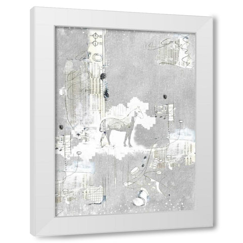 Industry Horse White Modern Wood Framed Art Print by Ogren, Sarah