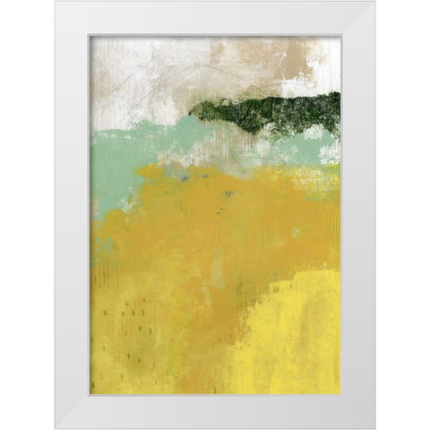 The Yellow Field White Modern Wood Framed Art Print by Ogren, Sarah