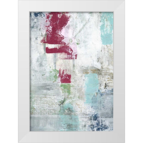 Raspberry Patch White Modern Wood Framed Art Print by Ogren, Sarah