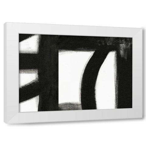 Black and White V White Modern Wood Framed Art Print by Ogren, Sarah