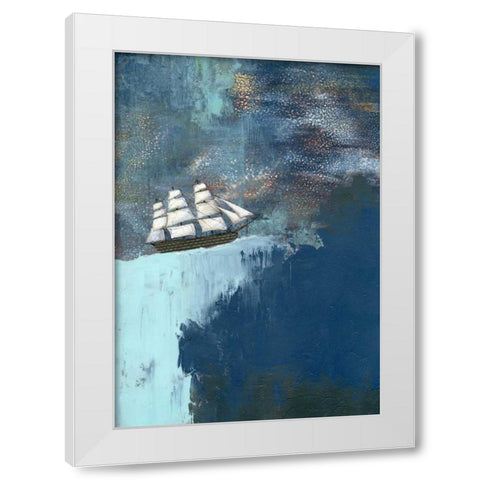 The Dark Blue Ocean White Modern Wood Framed Art Print by Ogren, Sarah