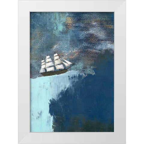 The Dark Blue Ocean White Modern Wood Framed Art Print by Ogren, Sarah