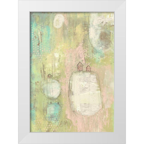 5 Houses White Modern Wood Framed Art Print by Ogren, Sarah
