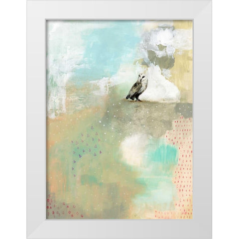 The Brown and White Owl White Modern Wood Framed Art Print by Ogren, Sarah