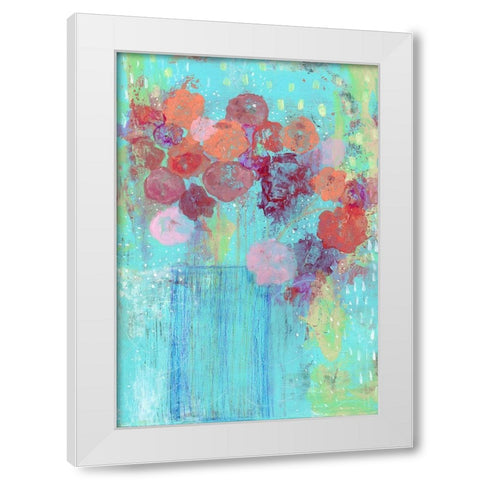 The Blue Vase White Modern Wood Framed Art Print by Ogren, Sarah