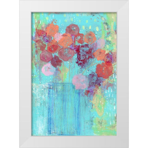 The Blue Vase White Modern Wood Framed Art Print by Ogren, Sarah