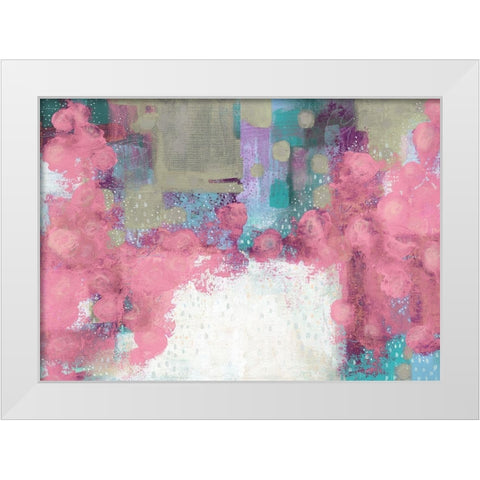 Light Pink Roses White Modern Wood Framed Art Print by Ogren, Sarah