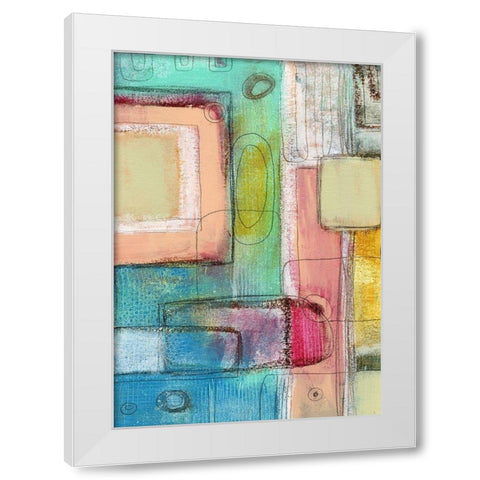 The Pink Crayon White Modern Wood Framed Art Print by Ogren, Sarah
