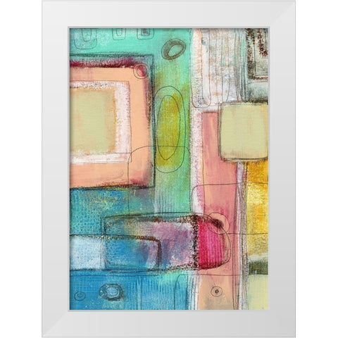 The Pink Crayon White Modern Wood Framed Art Print by Ogren, Sarah